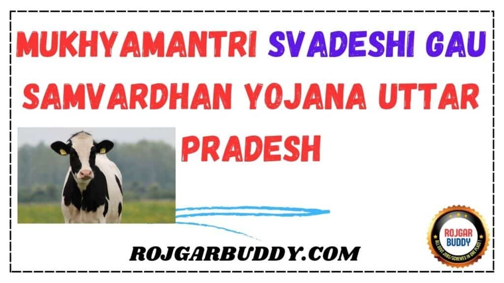 Mukhyamantri Svadeshi Gau Samvardhan Yojana Uttar Pradesh